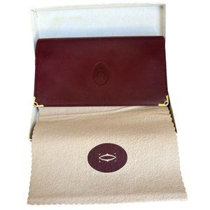 Cartier long wallet Mastrin Bordeaux Leather
